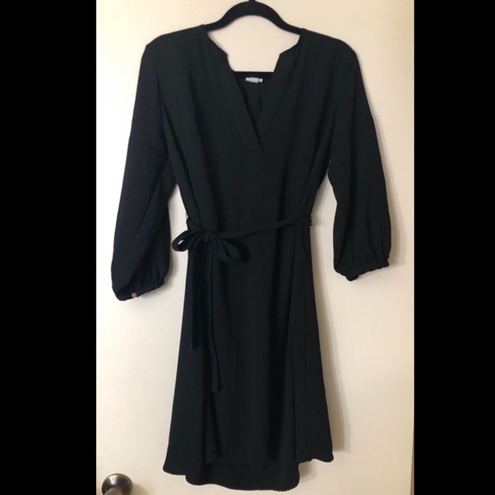 a new day Black Flowing Dress